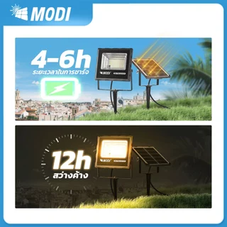 MODIไฟสปอตไลท์โซล่าเซลล์ 20W แสงขาว/เหลือง ไฟปักสนามโซล่าเซลล์ Solar light พลังงานแสงอาทิตย์