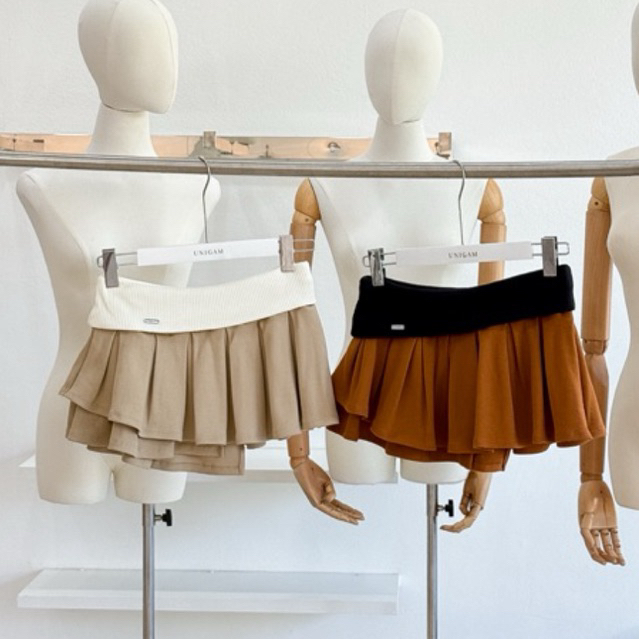 [พร้อมส่ง] CLASSIC SKIRT เฉพาะกระโปรง กระโปรงจับจีบ ผ้า2ชั้น Unigam