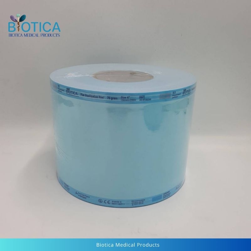 ซองสเตอร์ไรด์ชนิดม้วนแบบเรียบ ขนาด 6 นิ้ว ความกว้าง 150 มม. ความยาว 200 ม. หนา 70 แกรม