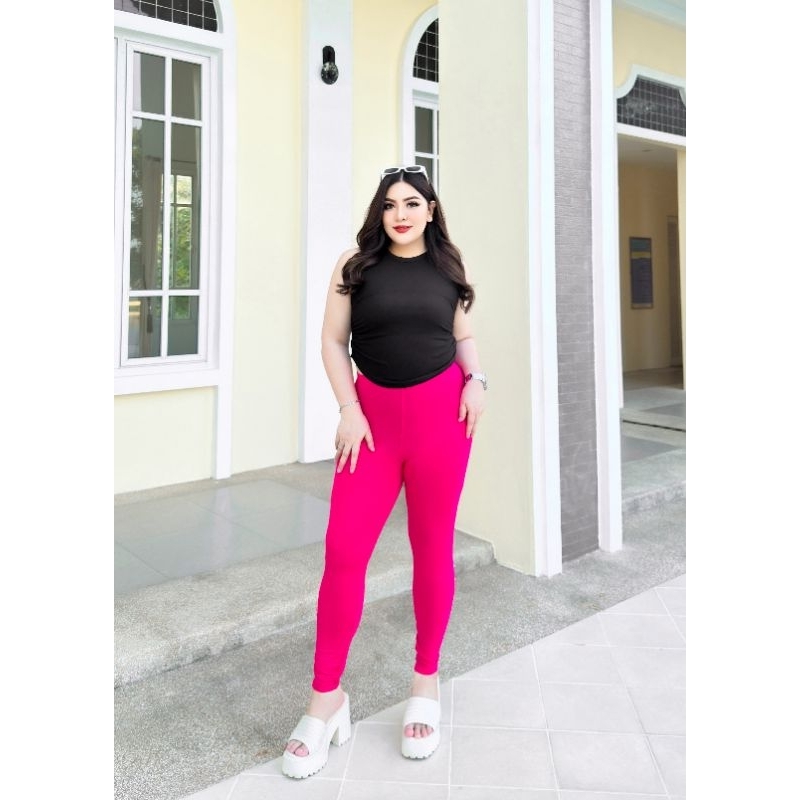 Sarenoy Legging กางเกงเลกกิ้งขายาวสาวอวบ เอว 34“-50” ผ้าเรยอน สวมใส่สบาย กระชับรูปร่าง