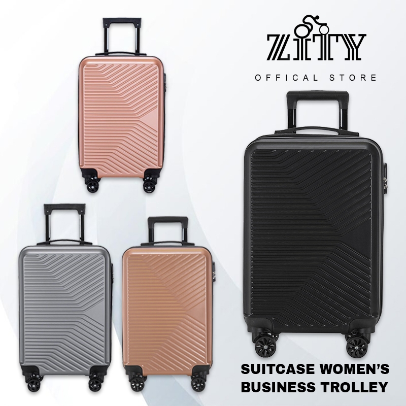 ZITY กระเป๋าเดินทางขนาด 20 นิ้ว ทนทานต่อรอยขีดข่วน - วัสดุ ABS, ดีไซน์น้ำหนักเบา พร้อมล้อและมุมกันกระแทก