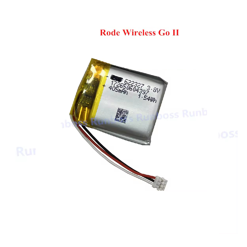 3.8V 405mAh แบตเตอรี่ชุดหูฟังสําหรับ RODE Wireless  Go II สำหรับไมโครโฟนไร้สาย RODE GO