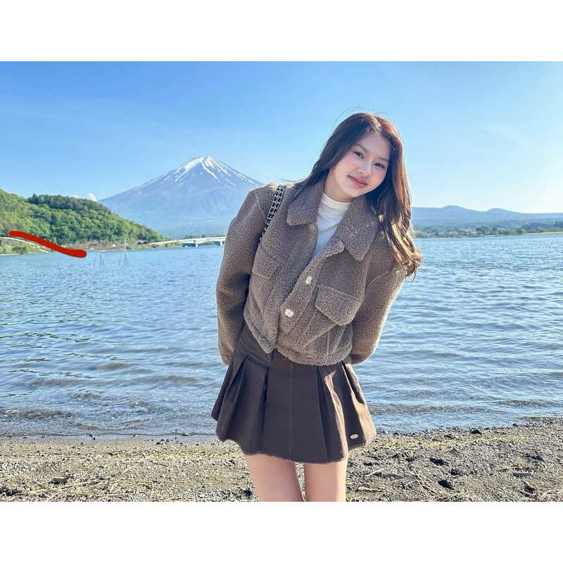 ส่งต่อ เสื้อกันหนาวน้องหมี umoremade สีน้ำตาล มือ1