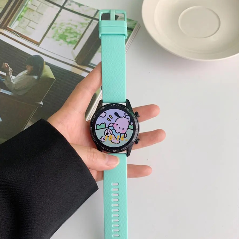 สายซิลิโคนที่เรียบง่ายสำหรับ Amazfit GTR 47 มม./GTR2/2e/3/3Pro Samsung Galaxy Watch 4 /4Classic 20 มม.22 มม.นาฬิกาสากล