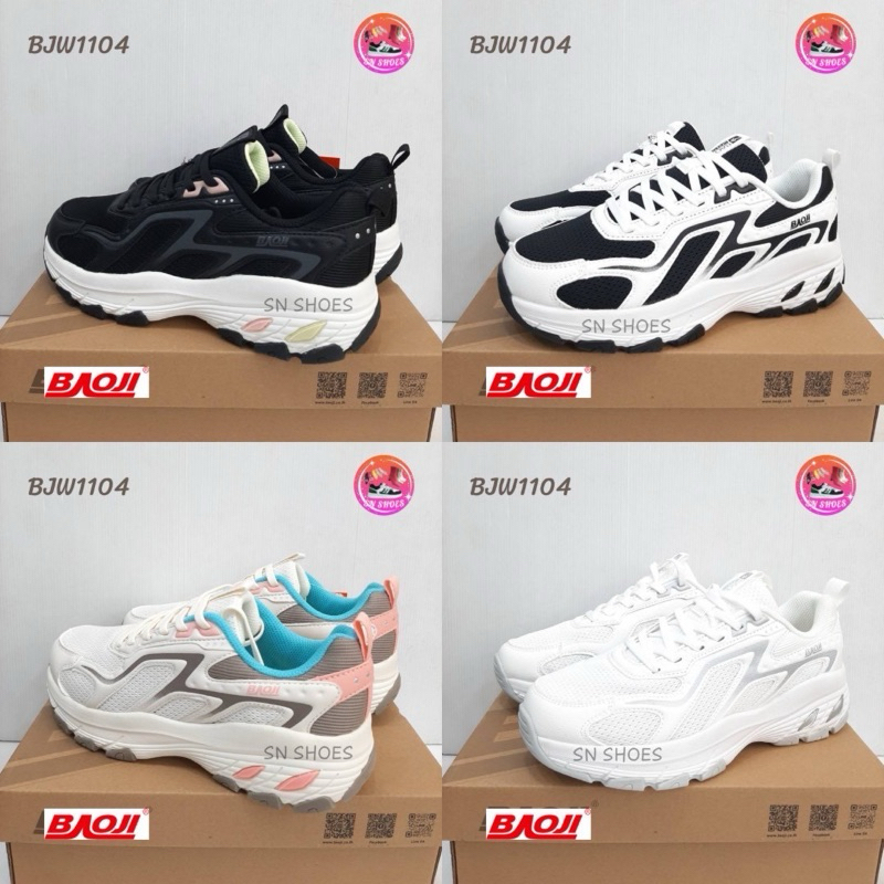 รองเท้าผ้าใบบาโอจิ BAOJI เเท้100% BJW 1104 รองเท้าผ้าใบผู้หญิง ไซร้ 37-41