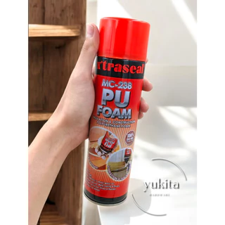PU Foam รุ่นพรีเมียม ขยายตัว35เท่า พียูโฟม ซ่อมหลังคา พื้น ผนัง ขอบวงกบ อุดรอยรั่ว สเปรย์โฟม