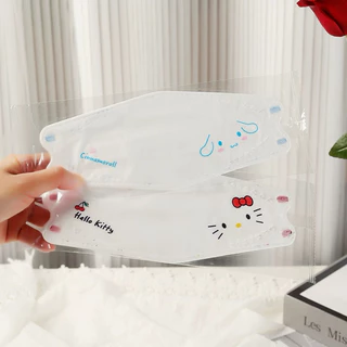 แมสผู้ใหญ่ลายการ์ตูน แมส KF94 /3D Sanrio Mask ซีล1:1 ทุกชิ้น (แพ็ค 10 ชิ้น)
