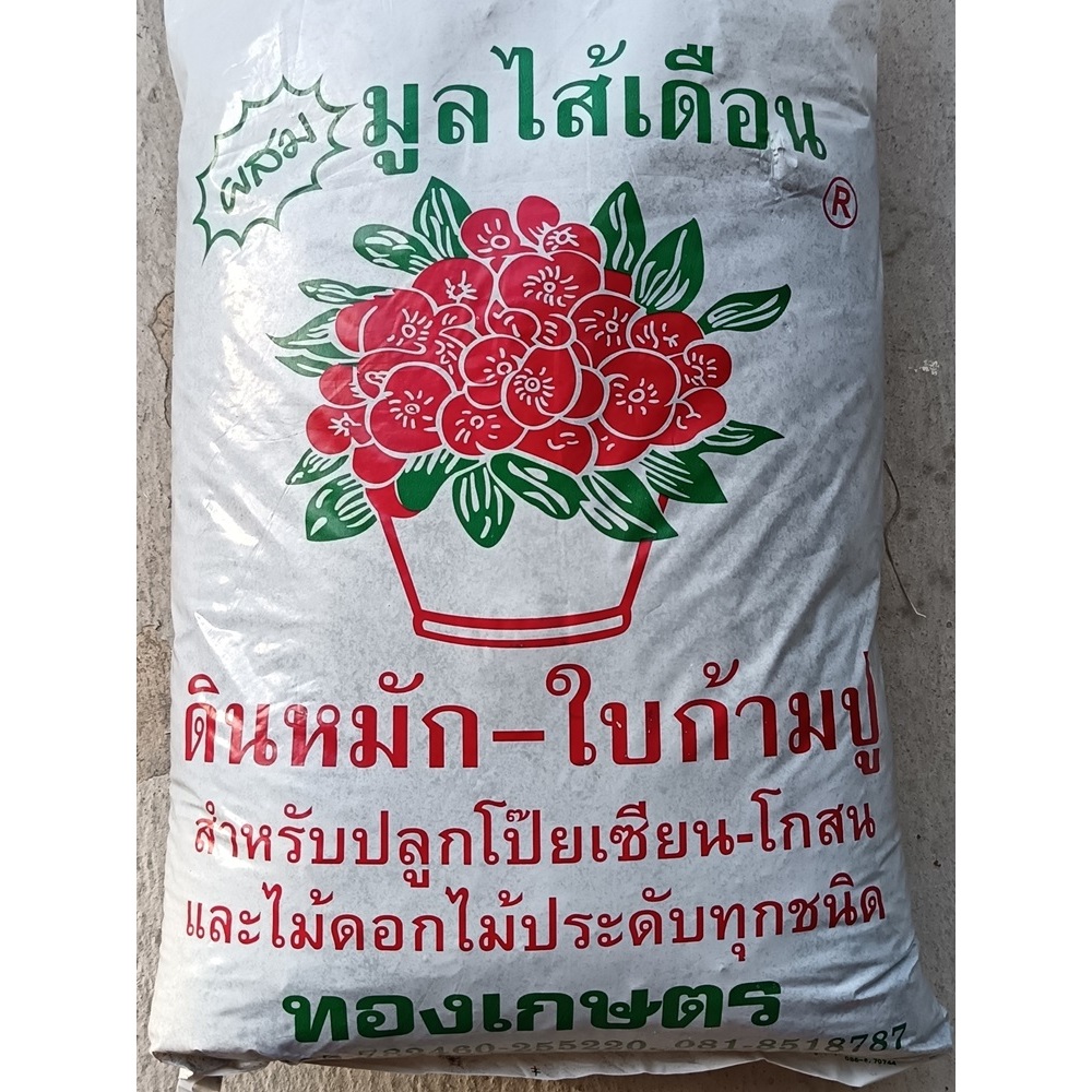 ดินหมักใบก้ามปู ผสมมูลใส้เดือน ทองเกษตร สำหรับต้น โป๊ยเซียน โกสน ไม้ผล ไม้ดอก ผสมขุยมะพร้าว ปุ๋ยคอก แกลบหมัก ก้ามปูหมัก