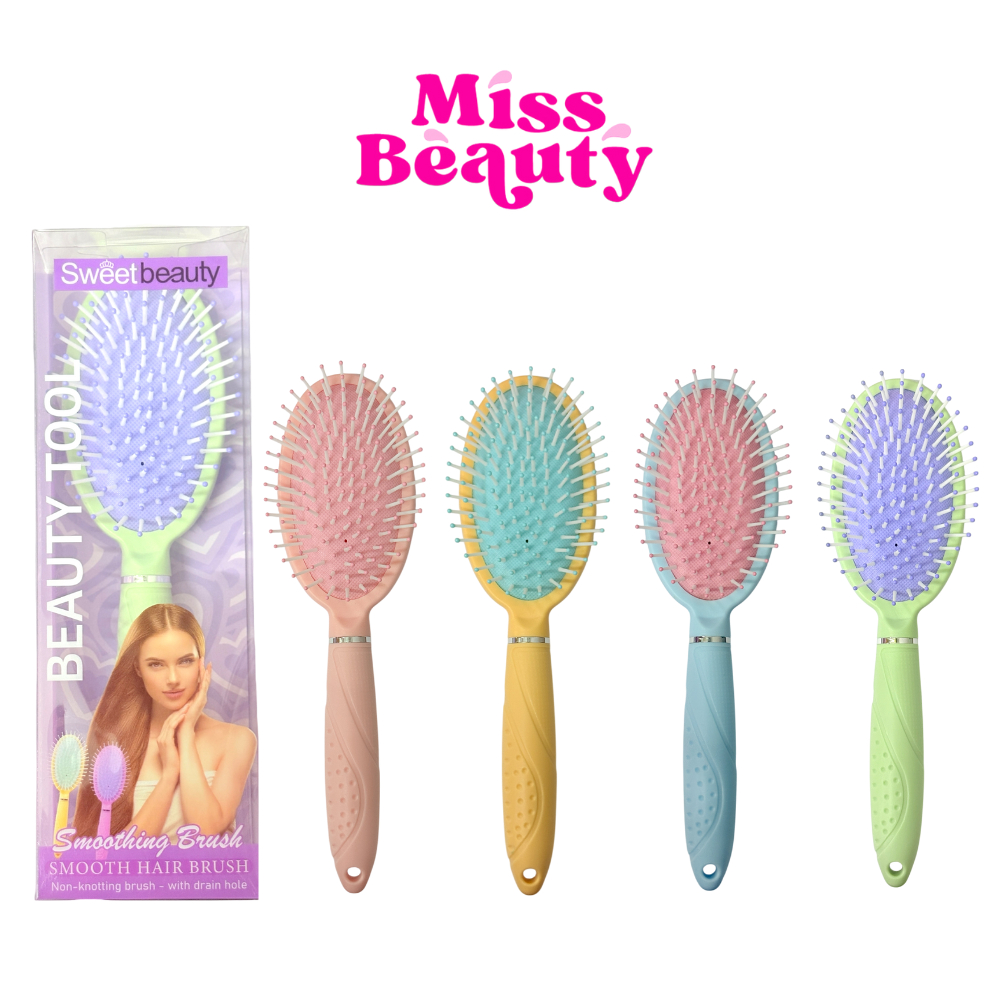 (1ด้าม) (คละสี) BX-3910 Sweet Beauty Smooth Hair Brush หวีแปรง หวีไดร์ แปรงหวีผม หวีง่ายไม่พันกัน