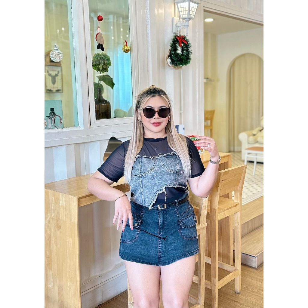 เสื้อซีทรูยีนส์ สาวอวบ ทรงสวยทรงเป๊ะเหมือนเดิมคะ
