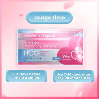 Accufast 5ชิ้น ตรวจครรภ์ แบบหยด HCG ความแม่นยำ 99.99% Pregnancy Test cassette/ที่ตรวจครรภ์/ตรวจครรภ์