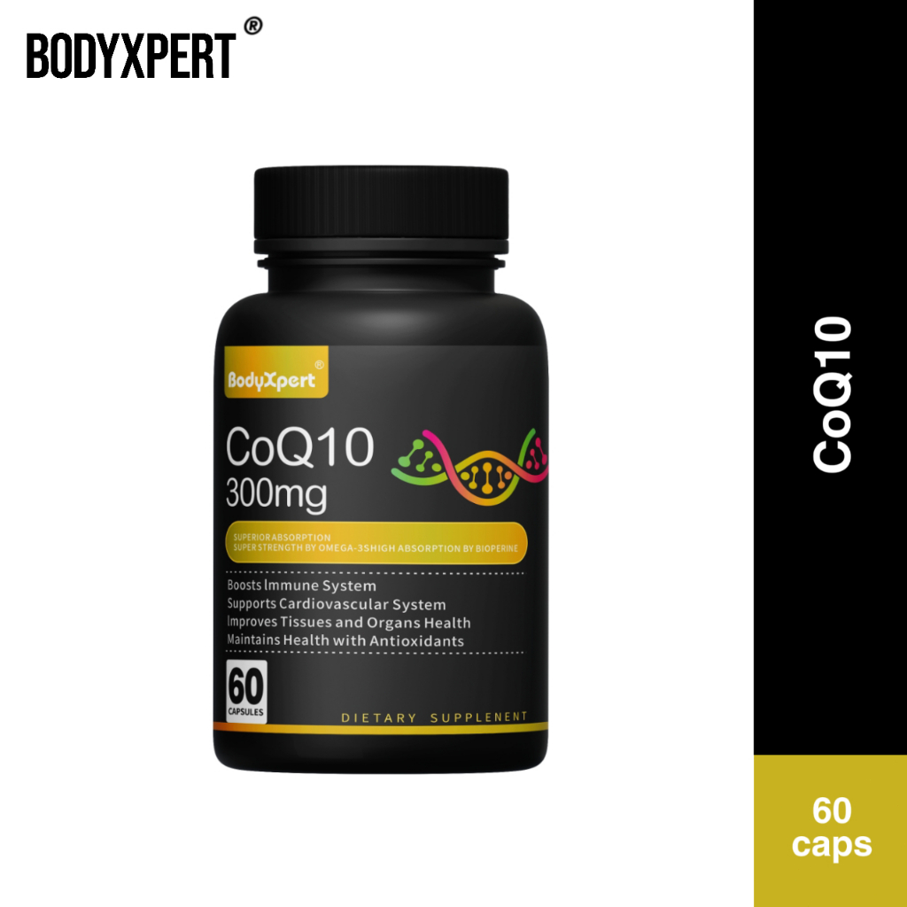 COQ10 -300 มก. แคปซูลรวมถึง PQQ, Pepper -Pepper และ Omega -3, COQ10 เสริม, สนับสนุนสุขภาพหัวใจ, 60 สำเนา