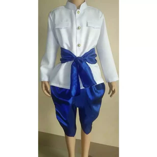 ชุดราชปะแตนเด็ก ผ้าไหมจีน 1 ชุดได้เสื้อ+โจงกระเบน+ผ้าคาดเอว