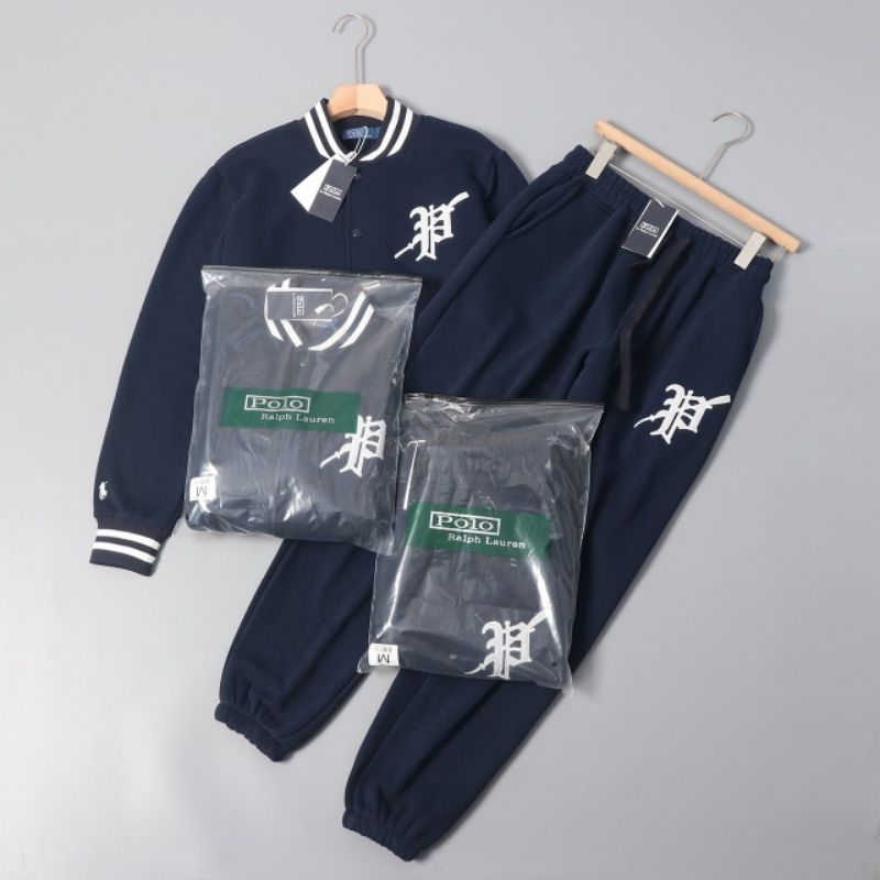 Men SetP.olo Ralph La. urenGraphic Baseball Jacket Size S M L ทักแชทสอบถามไซร์ก่อนนะคะ
