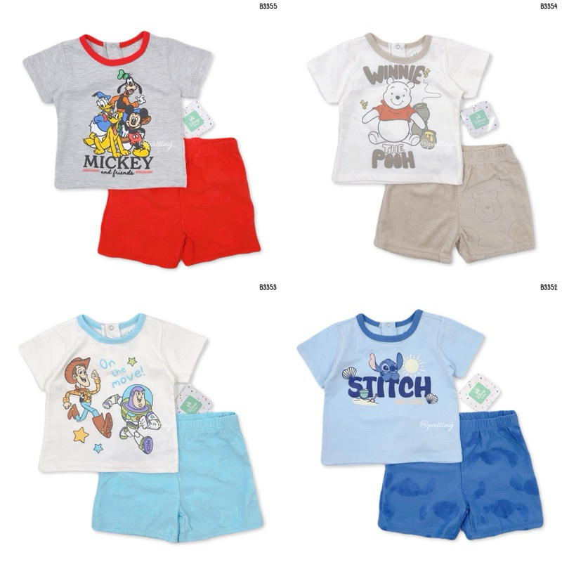 𝐃𝐢𝐬𝐧𝐞𝐲 baby ชุดเชต 2 ชิ้น (เสื้อแขนสั้น+กางเกงขาสั้น)ขนาด 12m,18m,24m
