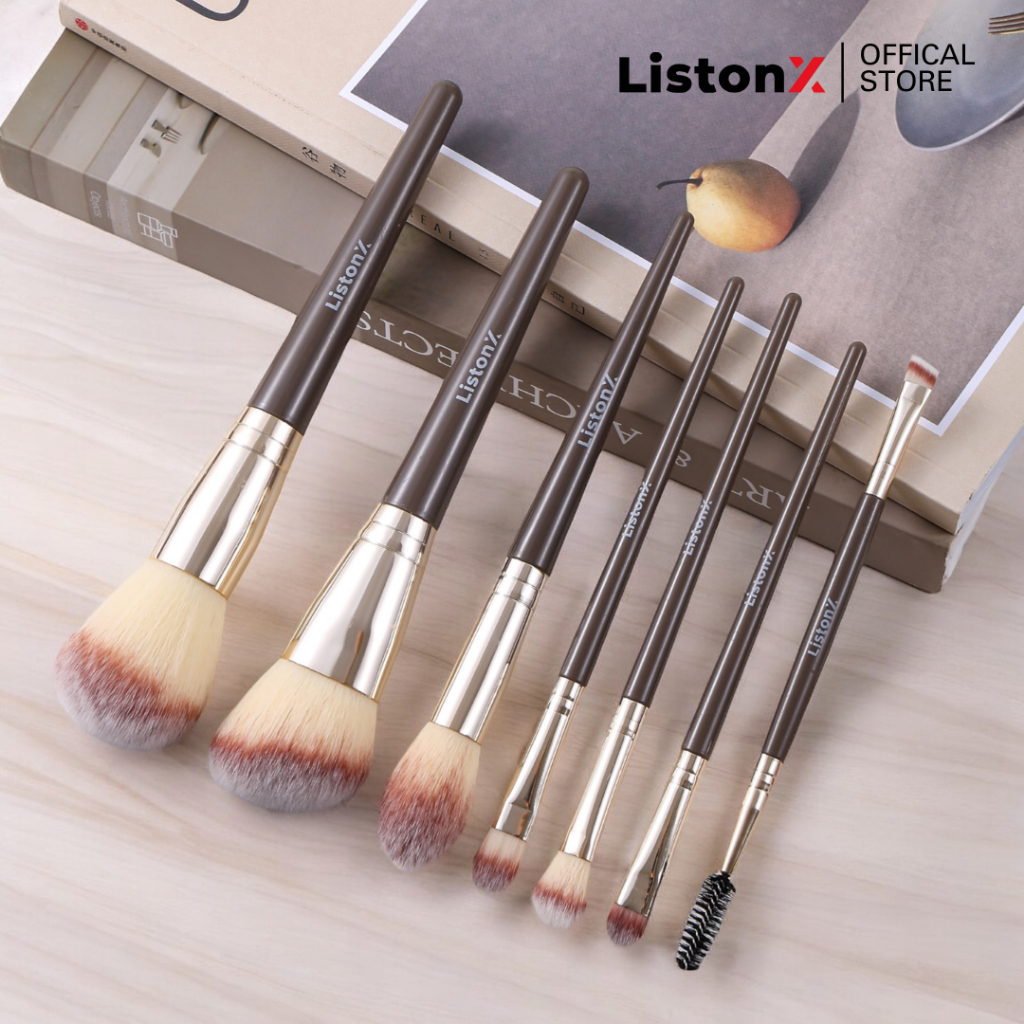 ListonX [สินค้าใหม่]ชุดแปรงแต่งหน้า(นางฟ้า) เกรดพรีเมียม 7 ชิ้น (ขนนุ่มพิเศษ) | ชุดแปรงแต่งหน้ามืออาชีพ รูปที่ 4