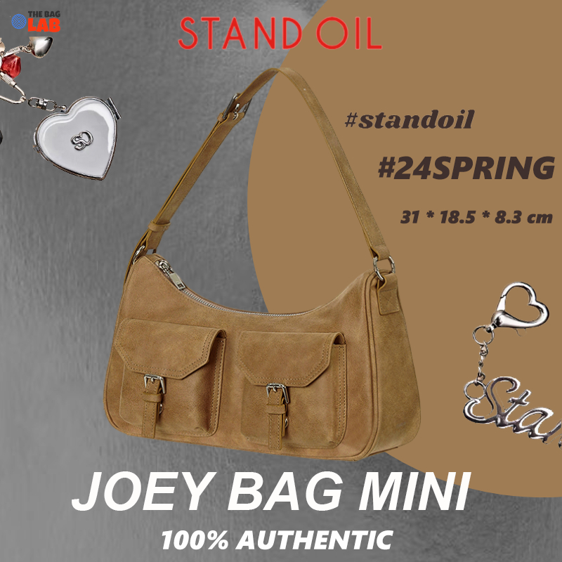 STAND OIL Joey Bag Mini / Marron / Camel / Cream กระเป๋าหนังกลับ กระเป๋ามินิโจอี้ กระเป๋าถือ กระเป๋าวินเทจ