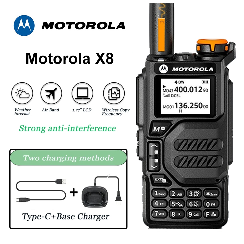 【หูฟังฟรี】MOto RoLa-X8 Radio 10W AM/FM 200 ช่อง 8800mAh 10KM