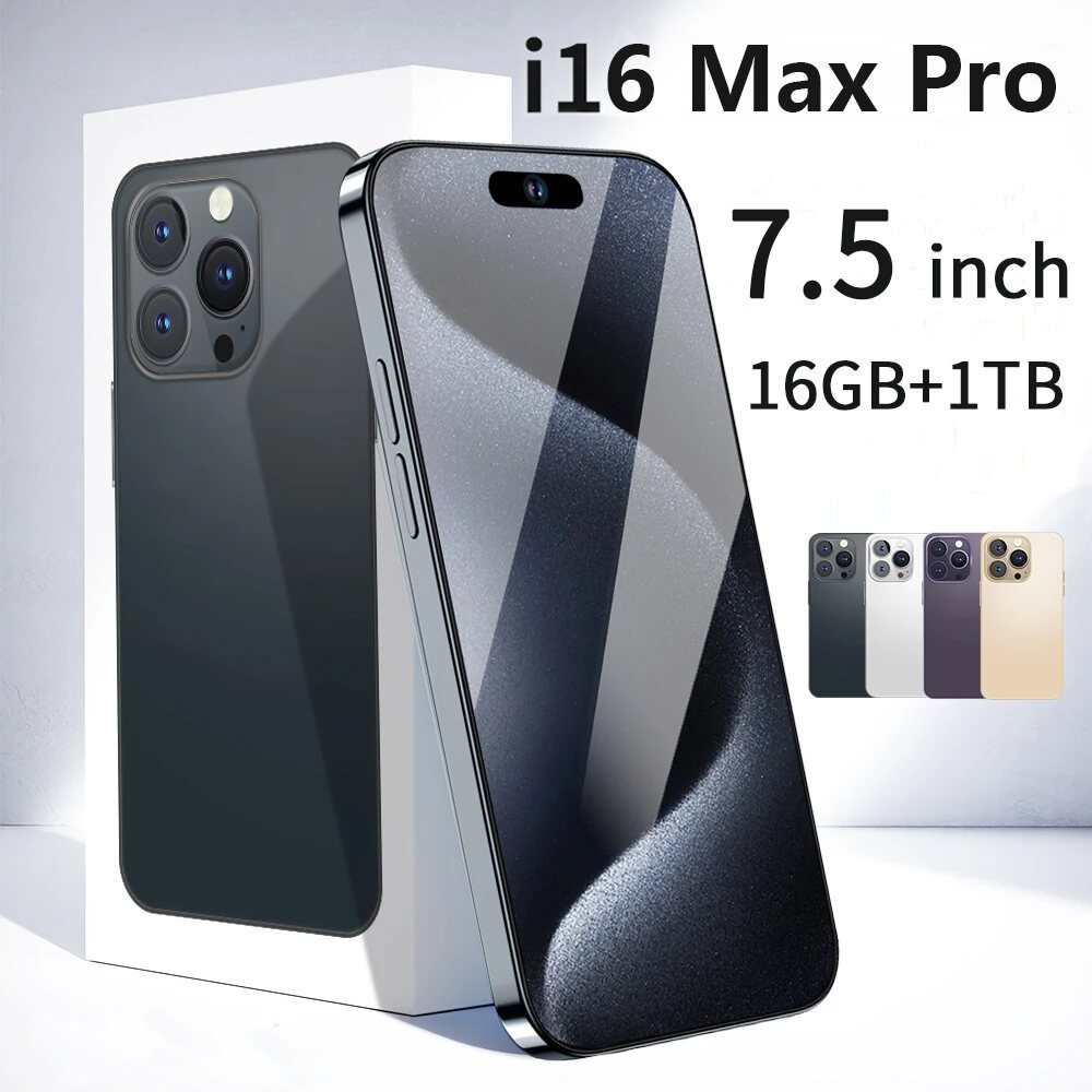 2024 NEW Phone 16 max pro 5G 7.5นิ้ว โทรศัพท์มือถือ รองรับ2ซิม แรม16GB รอม1TB โทรศัพท์สมา โทรศัพท์ถู