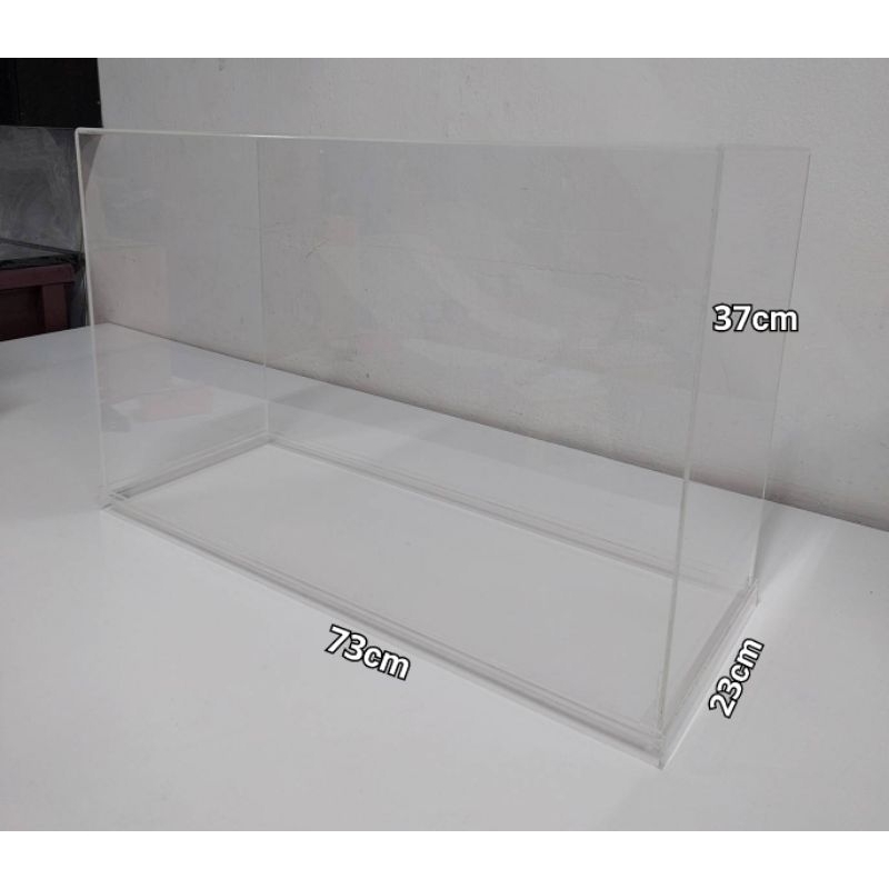 กล่องครอบโมเดล"ฐานใส"ขนาด73cm×23cm×37cm (กว้าง×ลึก×สูง) หนา3mm