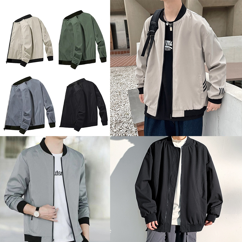 🔥COD🔥 แจ็คเก็ตใหม่ล่าสุดเสื้อแจ็คเก็ตผ้าร่ม กันฝน กันน้ำ ถอดหมวกได้ กระเป๋ามีซิป เสื้อแจ็คเก็ตผู้ชายสไตล์แฟชั่น