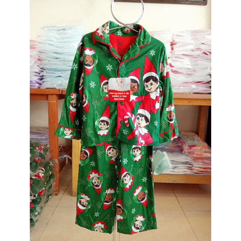 พร้อมส่งในไทย ชุดนอนกำมะหยี่คริสต์มาส/ใส่ได้ทั้งเด็กชาย-หญิง/ผ้าไม่ยืด น้องอวบเจ้าเนื้อ แนะนำเผื่อไซส์ค่ะ