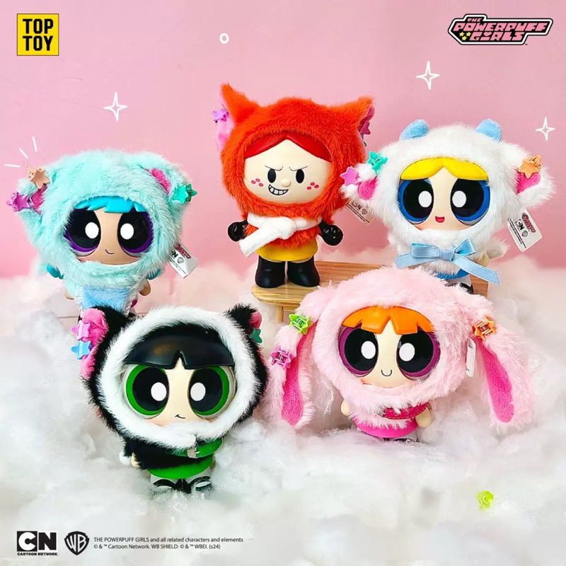 [Pre-order,ยกกล่อง] กล่องสุ่มพวงกุญแจ Powerpuff Girls Animal Cape Series Plush (รอ 8-14 วัน)