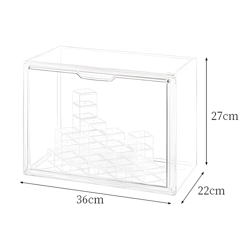 ตู้โชว์โมเดล crybaby powerpuff กล่องใส่โมเดล กล่องใสพร้อมขาตั้งโชว์ ชั้นวางโมเดลกล่องใส่ตุ๊กตา - รูปที่ 3