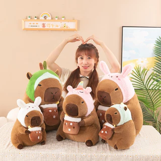 ตุ๊กตาคาปิบาร่าหลากสไตล์ 30CM 40CM และ50CM-ขนนิ่ม ผ้านุ่มน่ากอดสุดๆ เขียนการ์ดอวยพรได้