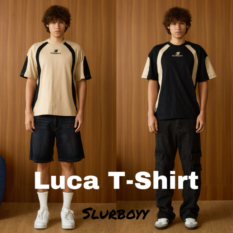SLURBOYY LUCA T-SHIRT เสื้อยืดแนวสตรีท งานปัก S (SB0814)