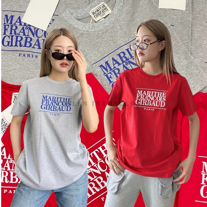Marith T-shirt เสื้อยืดคอกลมแขนสั้น รุ่นใหม่ ลายสกรีนโลโก้ที่อก ทรงนี้ใส่แมทช์ง่ายได้ทุกลุคเลยค่า