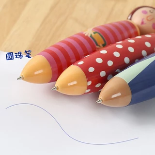 ปากกาลูกลื่นรูปการ์ตูนคนน่ารัก Cartoon pen หมึกน้ำเงิน ขนาด 0.5 มม.