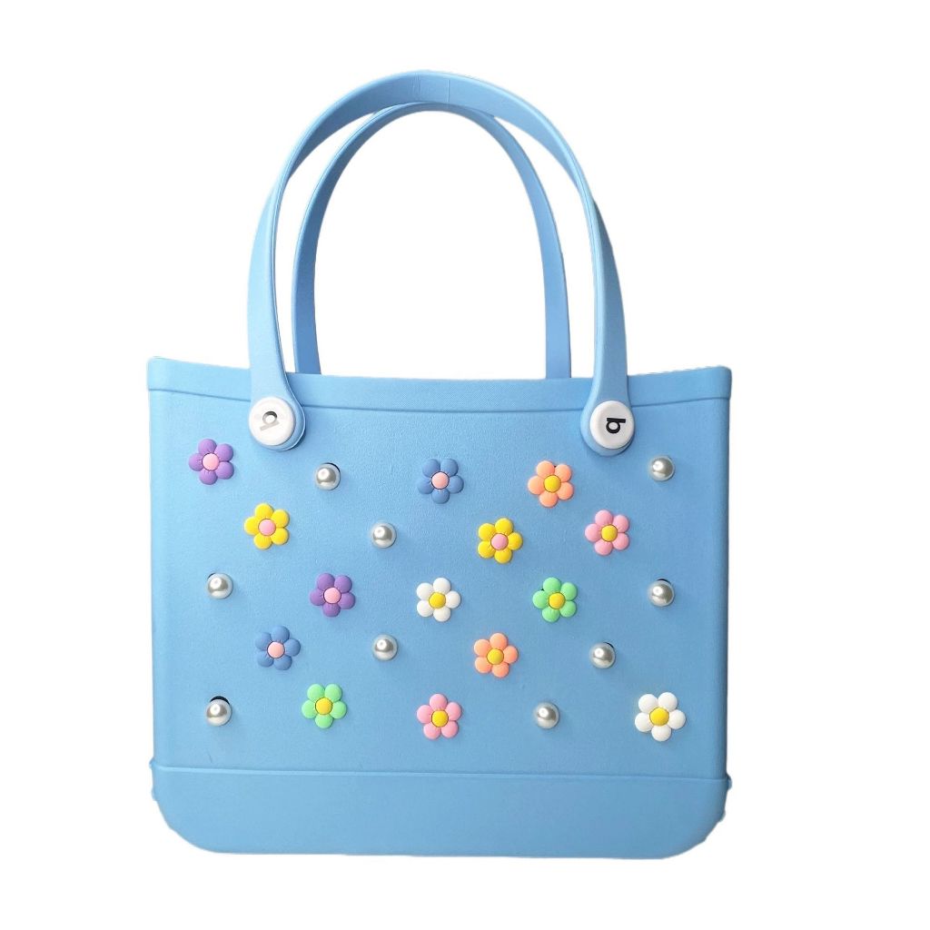 อุปกรณ์เสริมกระเป๋าชายหาด จี้ผีเสื้อและดอกไม้แบบถอดได้ DIY Beach Totes ตกแต่งสําหรับ Bogg กระเป๋าผู้หญิง เฉพาะตกแต่งกระเ - รูปที่ 6