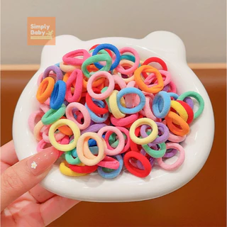 Simply Baby ยางมัดผม ยางรัดผม ยางหลากสี ที่ผูกผมเด็ก ยางรัดผมเด็กไม่กินผม สีสันสดใส