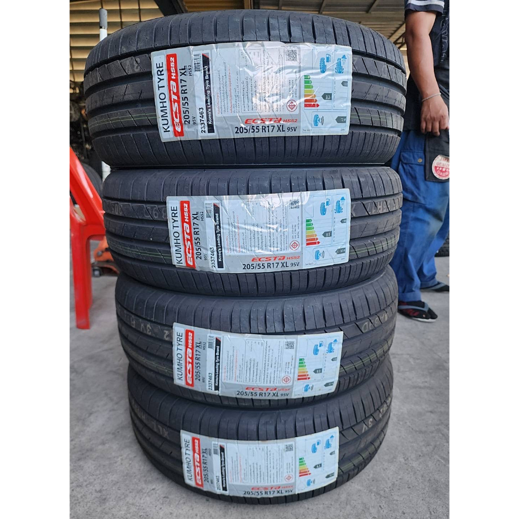 🔴 ยาง "#คัมโฮ" Kumho Ecsta HS52 205/55R17 *** ยางใหม่ ปี 24 ***