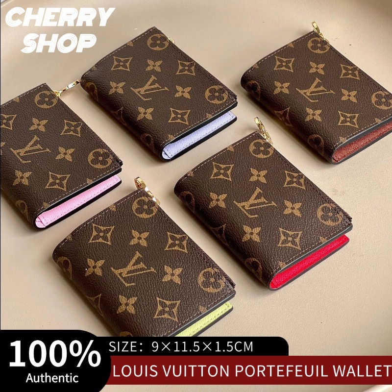 หลุยส์วิตตอง Louis vuitton portefeuil wallet Coin Holders Purses กระเป๋าสตางค์สุภาพสตรี LV Wallet