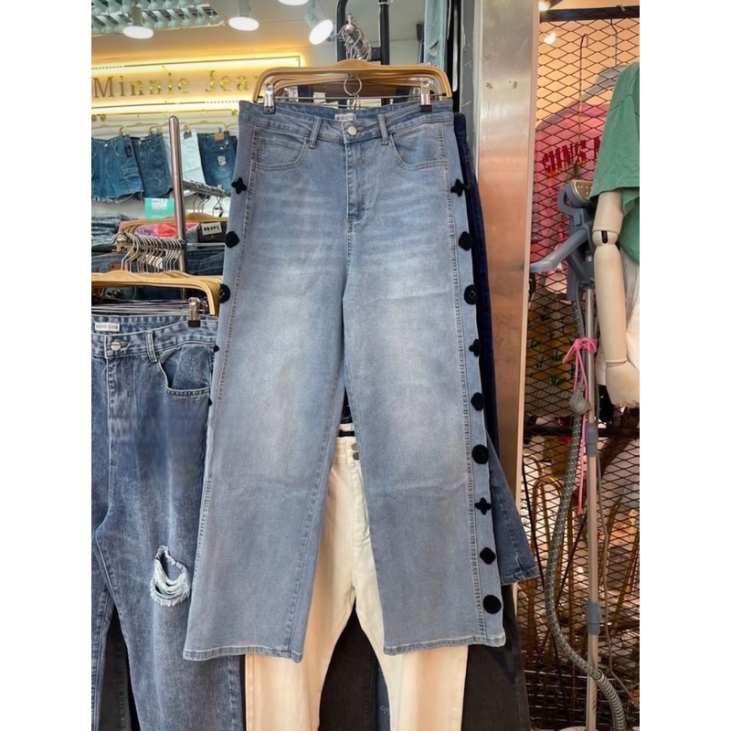 Minnie Jeans กางเกงยีนส์ ทรงบอย เอวสูง ผ้าZARA |สอบถามไซค์ก่อนสั่งน๊า