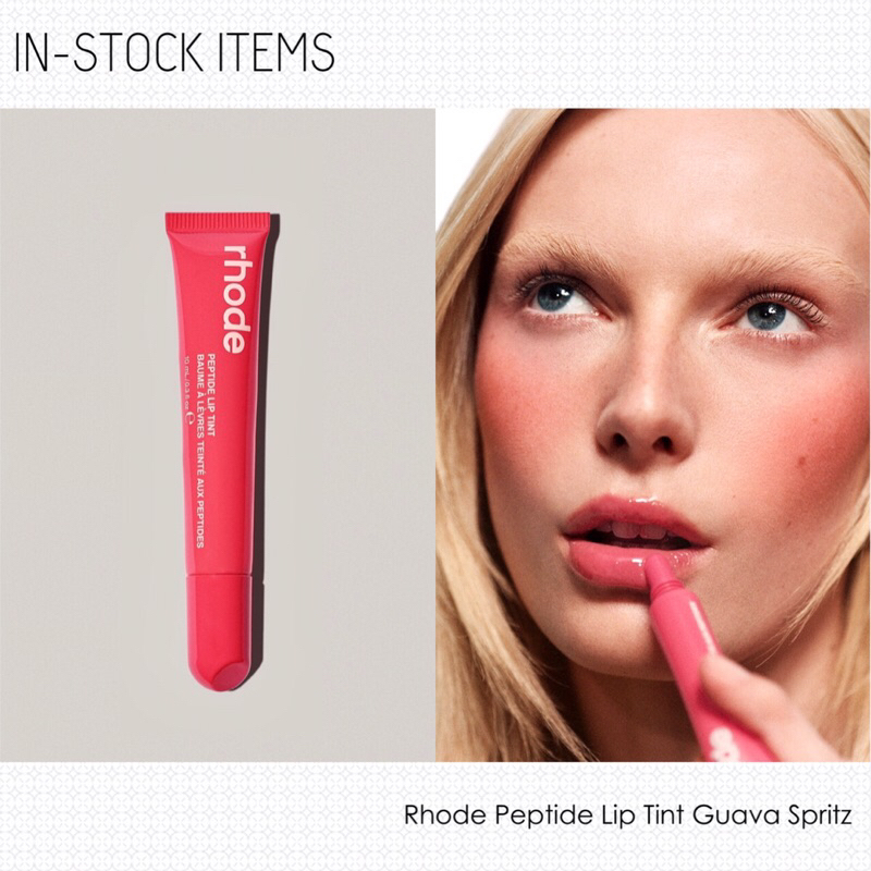 มีของพร้อมส่งค่ะ ~ Rhode : Peptide Lip Tint - Guava Spritz