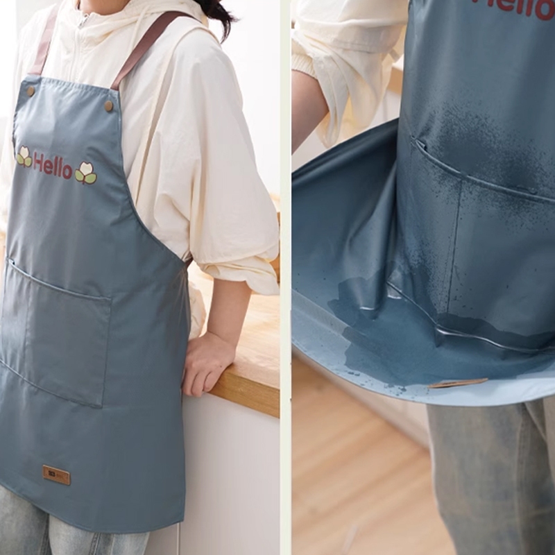 【คุณภาพสูง】PVC ผ้ากันเปื้อน ผ้ากันเปื้อนทำอาหาร ผ้ากันเปื้อนตัดผมร้านกาแฟ ผ้ากันเปื้อน Tarpaulin