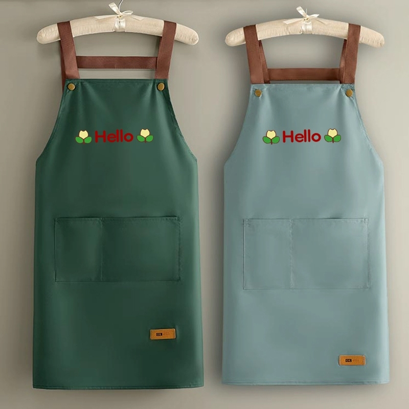 【คุณภาพสูง】PVC ผ้ากันเปื้อน ผ้ากันเปื้อนทำอาหาร ผ้ากันเปื้อนตัดผมร้านกาแฟ ผ้ากันเปื้อน Tarpaulin