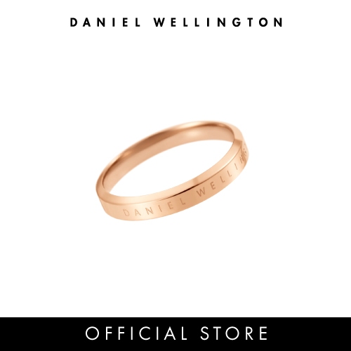 (ทักแชทรับโค้ด) (ทักแชทรับโค้ด) Daniel Wellington แหวน CLASSIC RING 68 มม สีโรสโกลด์