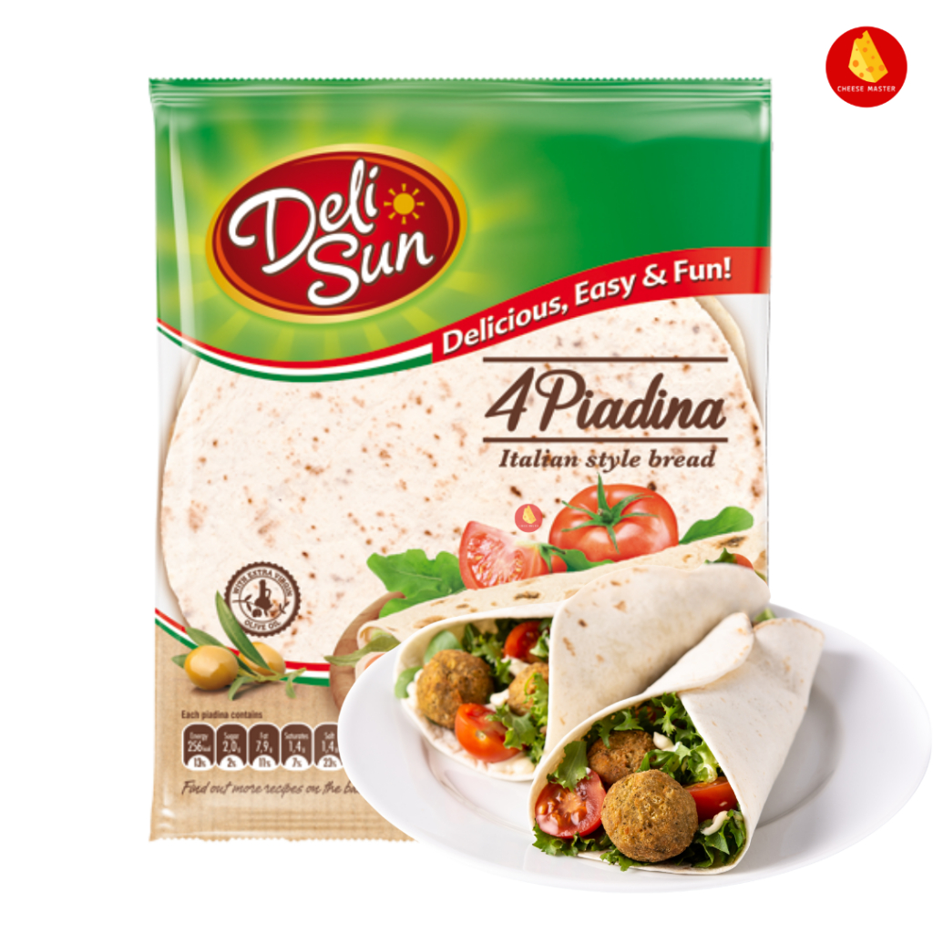 แป้งแรป แป้งแรพ สไตล์ อิตาเลี่ยน Deli Sun Piadina 4pcs 320g 23.5cm แป้งแรปจากเสปน