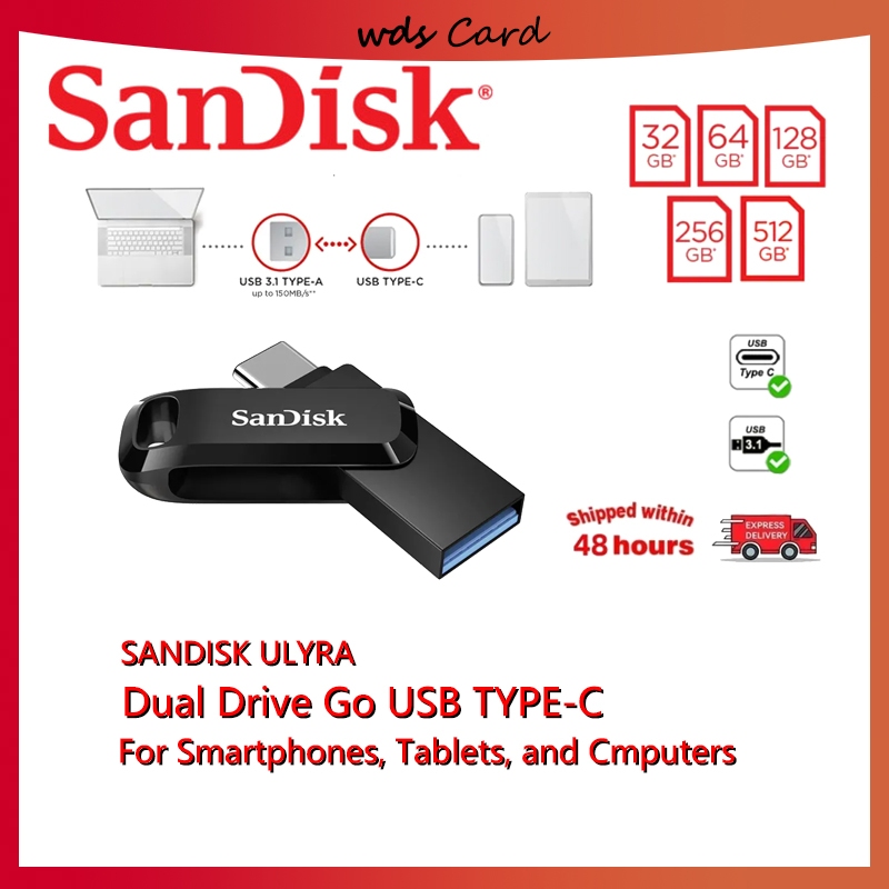 SanDisk Ultra Dual Drive Go 32G/64G/128G/256G/512G/ USB Type-C by Banana IT (แฟลชไดร์ฟแบบ 2 หัว)