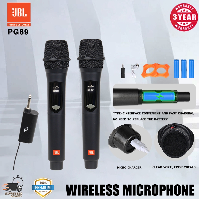 ไมโครโฟนไร้สาย JBL PG89/PG89-V1 เสียบสัญญาณเข้าไปในตัวรับสัญญาณเพื่อใช้งานโดยตรง DSP ลดเสียงรบกวนอัจฉริยะ