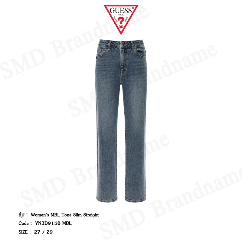Guess กางเกงยีนส์ขายาว รุ่น Women's MBL Tone Slim Straight Code: YN3D9150 MBL