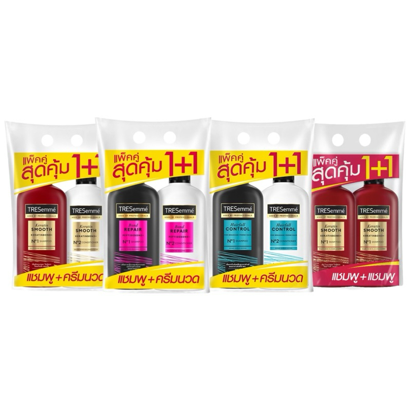 [แพ็คคู่สุดคุ้ม] Tresemme เทรซาเม่ แชมพูและครีมนวด 2x370มล. เคราตินสมูท / บอนด์ รีแพร์ / แฮร์ฟอล คอนโทรล - รูปที่ 2