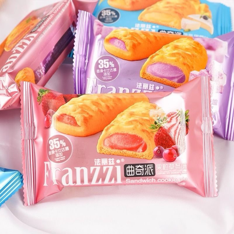 พร้อมส่ง‼️ คุกกี้พายกรอบ Franzzi รสคัสตาร์ด รสสตอเบอร์รี่ รสเผือก Cookiepie franzzi นำเข้าจากต่างประเทศ
