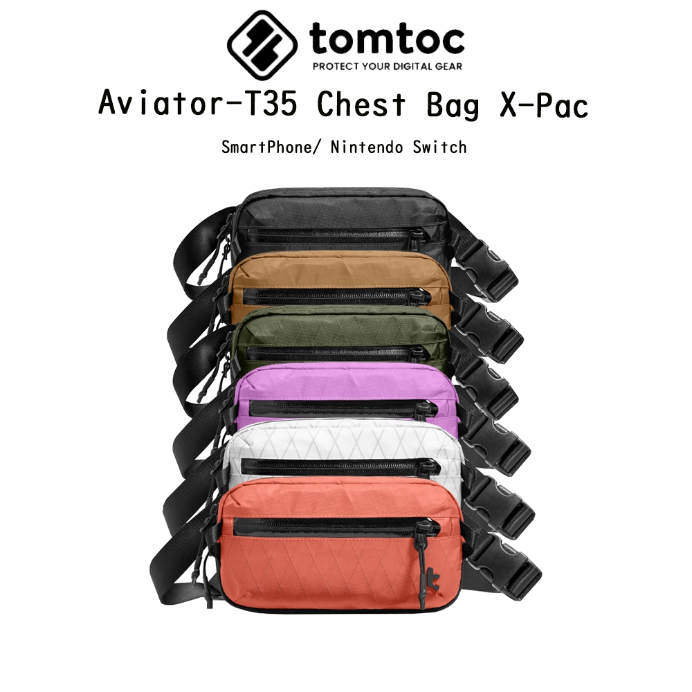 TOMTOC Aviator-T35 Chest Bag X-Pac กระเป๋าคาดอกเกรดพรีเมี่ยมจากอเมริกา สำหรับ SmartPhone/ Nintendo Switchและอุปกรณ์อื่นๆ