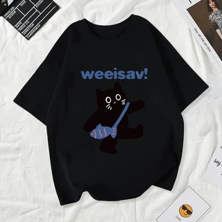 เสื้อยืดผู้หญิงแฟชั่นสาวลายการ์ตูนน่ารักฤดูร้อนเสื้อผ้าแฟชั่นส่วนเกาหลีสวมใส่สบายมาก#A163