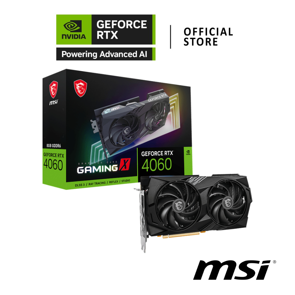 MSI NVIDIA® GeForce RTX™ 4060 GAMING X 8GB การ์ดจอ